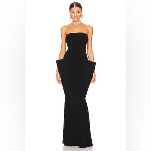 Norma Kamali Black Strapless Maxi Dress